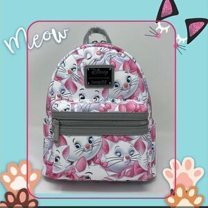 😻😺EXCLUSIVE Loungefly Disney The Aristocats Marie All Over Print Mini Ba…